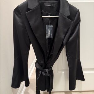 Black Satin Blazer